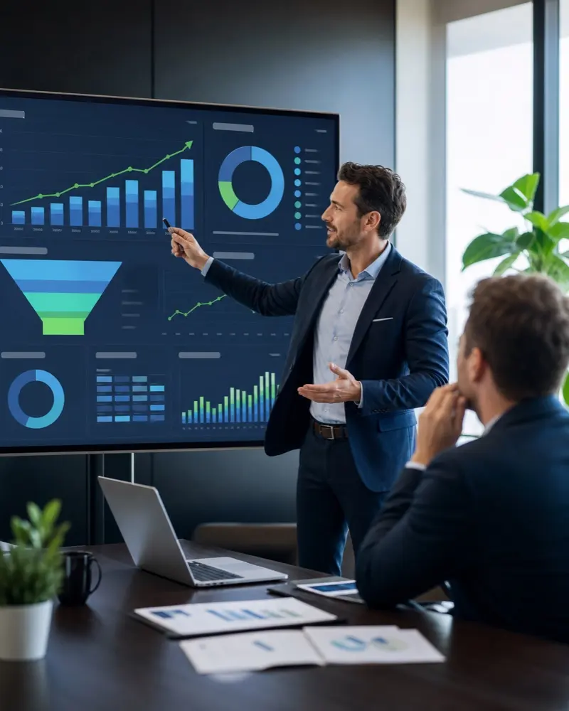 Advertising ROI and growth reporting presentation